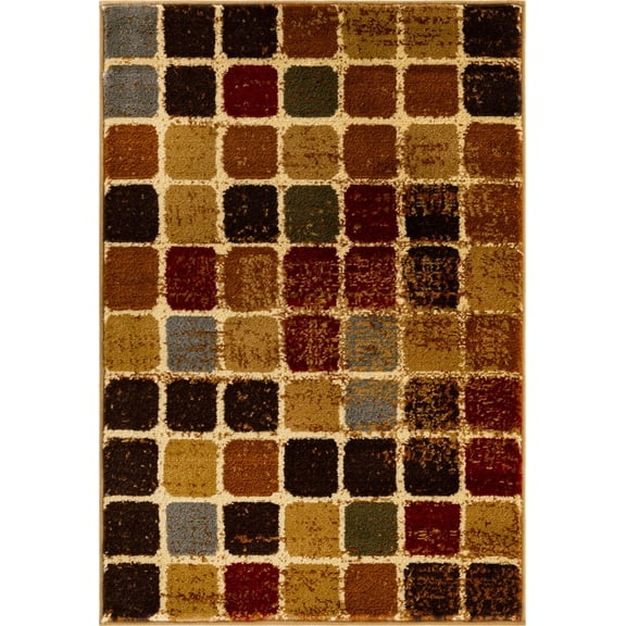 Rugs.com Cafe Collection Rug – 2' x 3' Multi Medium-Pile Rug Perfect For Living Rooms, Large Dining Rooms, Open Floorplans