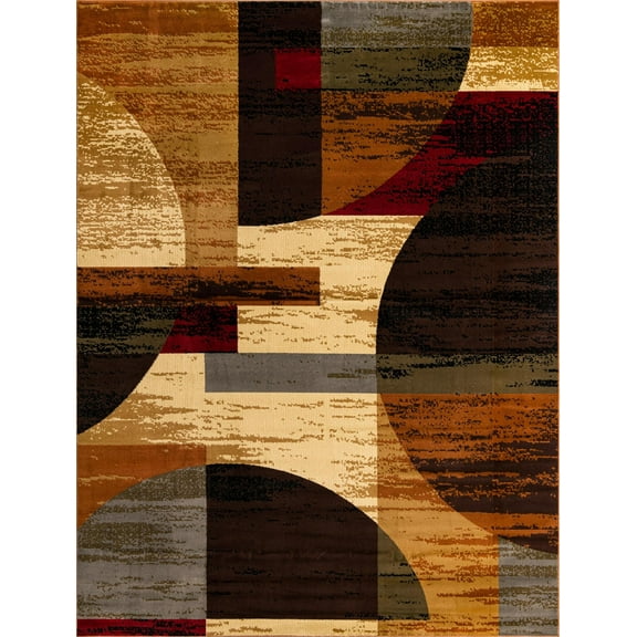 Rugs.com Cafe Collection Rug – 6' x 9' Multi Medium-Pile Rug Perfect For Bedrooms, Dining Rooms, Living Rooms