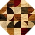 thumbnail image 1 of Rugs.com Cafe Collection Rug – 7 Ft Octagon Multi Medium-Pile Rug Perfect For Living Rooms, Kitchens, Entryways, 1 of 1