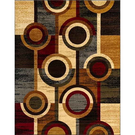 Rugs.com Cafe Collection Rug – 8' x 10' Multi Medium-Pile Rug Perfect For Living Rooms, Large Dining Rooms, Open Floorplans