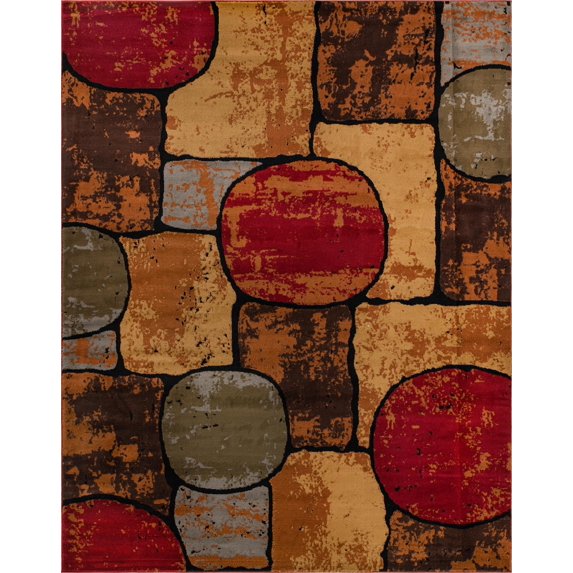 Rugs.com Cafe Collection Rug – 8' x 10' Multi Medium-Pile Rug Perfect For Living Rooms, Large Dining Rooms, Open Floorplans