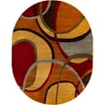 thumbnail image 1 of Rugs.com Cafe Collection Rug – 8' x 10' Oval Multi Medium-Pile Rug Perfect For Living Rooms, Large Dining Rooms, Open Floorplans, 1 of 1