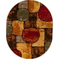 thumbnail image 1 of Rugs.com Cafe Collection Rug – 8' x 10' Oval Multi Medium-Pile Rug Perfect For Living Rooms, Large Dining Rooms, Open Floorplans, 1 of 1