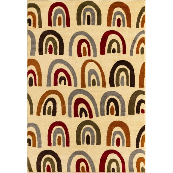 Rugs.com Cafe Collection Rug – 9' x 12' Cream Medium-Pile Rug Perfect For Living Rooms, Large Dining Rooms, Open Floorplans