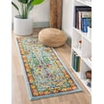 thumbnail image 1 of Rugs.com Calypso Collection Rug – 12 Ft Runner Aqua Medium Rug Perfect For Hallways, Entryways, 1 of 9