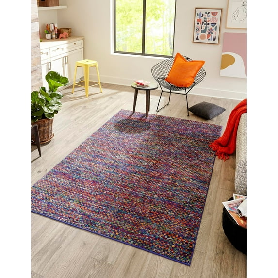Rugs.com Calypso Collection Rug – 2' x 3' Multi Medium Rug Perfect For Entryways, Kitchens, Breakfast Nooks, Accent Pieces