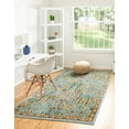 thumbnail image 1 of Rugs.com Calypso Collection Rug – 5' x 8' Aqua Medium Rug Perfect For Bedrooms, Dining Rooms, Living Rooms, 1 of 9
