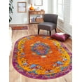 thumbnail image 1 of Rugs.com Calypso Collection Rug – 5' x 8' Oval Orange Medium Rug Perfect For Living Rooms, Large Dining Rooms, Open Floorplans, 1 of 8