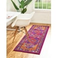 thumbnail image 1 of Rugs.com Calypso Collection Rug – 6 Ft Runner Fuchsia Medium Rug Perfect For Hallways, Entryways, 1 of 9