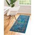 thumbnail image 1 of Rugs.com Calypso Collection Rug – 6 Ft Runner Navy Blue Medium Rug Perfect For Hallways, Entryways, 1 of 8