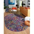 thumbnail image 1 of Rugs.com Calypso Collection Rug – 8' x 10' Oval Multi Medium Rug Perfect For Living Rooms, Large Dining Rooms, Open Floorplans, 1 of 9