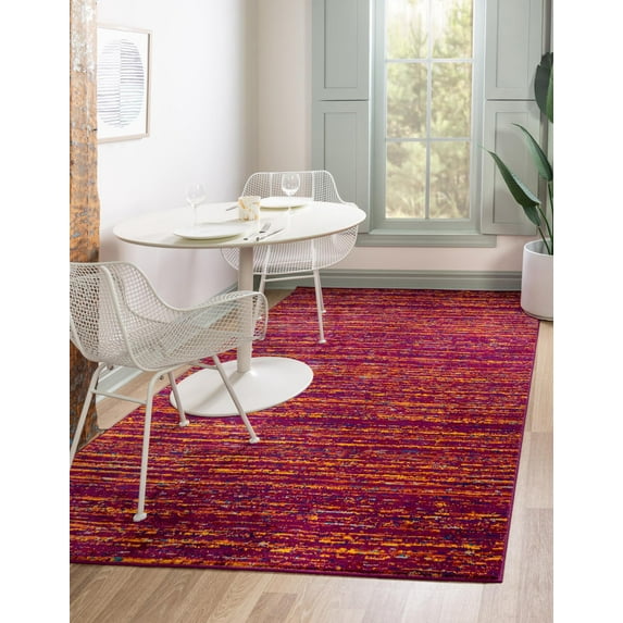 Rugs.com Calypso Collection Rug – 8' x 10' Pink Medium Rug Perfect For Living Rooms, Large Dining Rooms, Open Floorplans