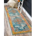 thumbnail image 1 of Rugs.com Carnevale Collection Rug – 6 Ft Runner Blue Medium Rug Perfect For Hallways, Entryways, 1 of 7