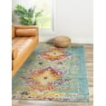 thumbnail image 1 of Rugs.com Carnevale Collection Rug – 6' x 9' Turquoise Medium Rug Perfect For Bedrooms, Dining Rooms, Living Rooms, 1 of 5