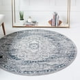 thumbnail image 1 of Rugs.com Charleston Collection Rug – 5 Ft Round Gray Low-Pile Rug Perfect For Kitchens, Dining Rooms, 1 of 9
