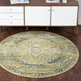 thumbnail image 1 of Rugs.com Charleston Collection Rug – 5 Ft Round Green Low-Pile Rug Perfect For Kitchens, Dining Rooms, 1 of 9