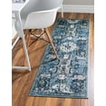 thumbnail image 1 of Rugs.com Charleston Collection Rug – 6 Ft Runner Navy Blue Low-Pile Rug Perfect For Hallways, Entryways, 1 of 8