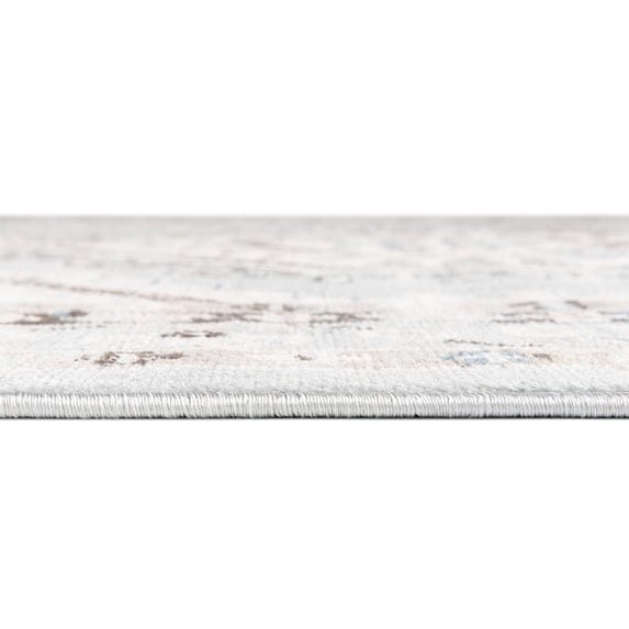 Rugs.com Charlotte Collection Rug – 10' x 13' Light Blue Low-Pile Rug Perfect For Living Rooms, Large Dining Rooms, Open Floorplans
