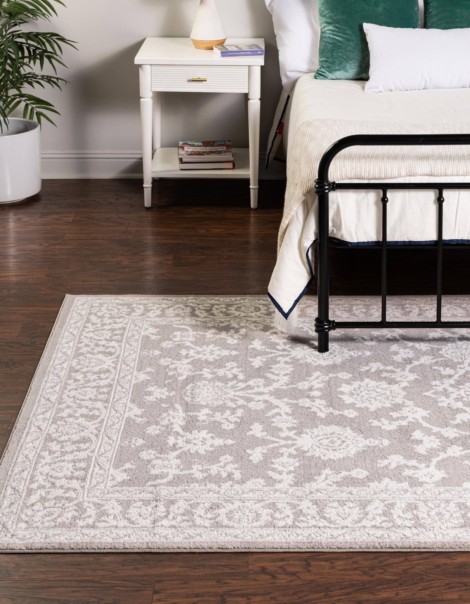 Gray 14x10 Rug Rugs.com Charlotte 10'x14' Light Gray Indoor Carpet Area Rug for Living ...