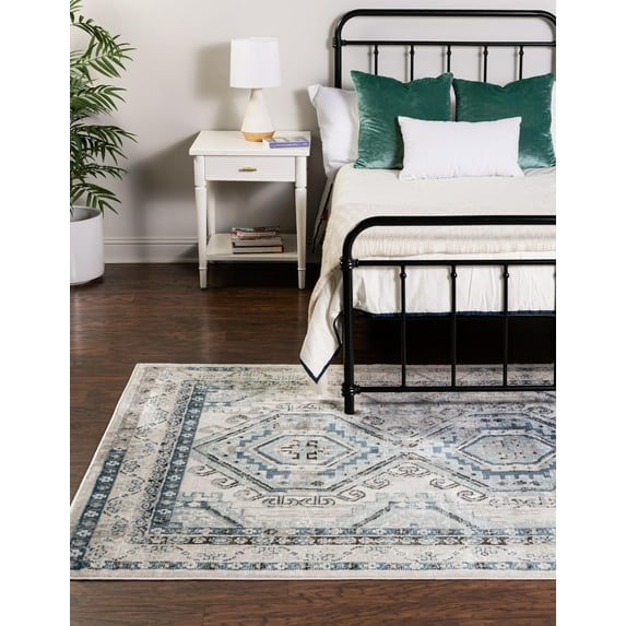 Rugs.com Charlotte Collection Rug – 2' x 3' Gray Low-Pile Rug Perfect For Living Rooms, Large Dining Rooms, Open Floorplans