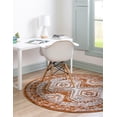 thumbnail image 1 of Rugs.com Charlotte Collection Rug – 3 Ft Round Terracotta Low-Pile Rug Perfect For Kitchens, Dining Rooms, 1 of 1