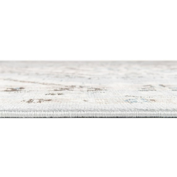 Rugs.com Charlotte Collection Rug – 3' x 5' Light Blue Low-Pile Rug Perfect For Living Rooms, Large Dining Rooms, Open Floorplans