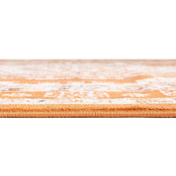 Rugs.com Charlotte Collection Rug – 3' x 5' Terracotta Low-Pile Rug Perfect For Living Rooms, Large Dining Rooms, Open Floorplans