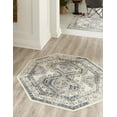 thumbnail image 1 of Rugs.com Charlotte Collection Rug – 5 Ft Octagon Aqua Low-Pile Rug Perfect For Living Rooms, Kitchens, Entryways, 1 of 3