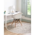 thumbnail image 1 of Rugs.com Charlotte Collection Rug – 5 Ft Round Ivory Low-Pile Rug Perfect For Kitchens, Dining Rooms, 1 of 9