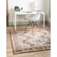 thumbnail image 1 of Rugs.com Charlotte Collection Rug – 5 Ft Square Brown Low-Pile Rug Perfect For Living Rooms, Kitchens, Entryways, 1 of 8