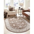 thumbnail image 1 of Rugs.com Charlotte Collection Rug – 5' x 8' Oval Brown Low-Pile Rug Perfect For Living Rooms, Large Dining Rooms, Open Floorplans, 1 of 3