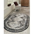 thumbnail image 1 of Rugs.com Charlotte Collection Rug – 5' x 8' Oval Gray Low-Pile Rug Perfect For Living Rooms, Large Dining Rooms, Open Floorplans, 1 of 3