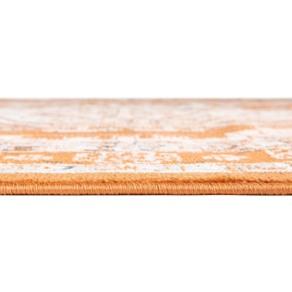 Rugs.com Charlotte Collection Rug – 7' x 10' Terracotta Low-Pile Rug Perfect For Living Rooms, Large Dining Rooms, Open Floorplans