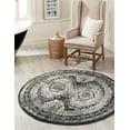 thumbnail image 1 of Rugs.com Charlotte Collection Rug – 8 Ft Round Gray Low-Pile Rug Perfect For Kitchens, Dining Rooms, 1 of 1