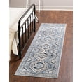 thumbnail image 1 of Rugs.com Charlotte Collection Rug – 8 Ft Runner Light Blue Low-Pile Rug Perfect For Hallways, Entryways, 1 of 8