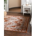 thumbnail image 1 of Rugs.com Charlotte Collection Rug – 8 Ft Square Terracotta Low-Pile Rug Perfect For Living Rooms, Kitchens, Entryways, 1 of 1