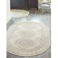 thumbnail image 1 of Rugs.com Charlotte Collection Rug – 8' x 10' Oval Ivory Low-Pile Rug Perfect For Living Rooms, Large Dining Rooms, Open Floorplans, 1 of 1