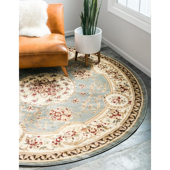 Rugs.com Chateau Collection Rug – 10 Ft Runner Cream Medium Rug Perfect For Kitchens, Dining Rooms