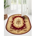 thumbnail image 1 of Rugs.com Chateau Collection Rug – 5' 3 x 8' Oval Red Medium Rug Perfect For Living Rooms, Large Dining Rooms, Open Floorplans, 1 of 5