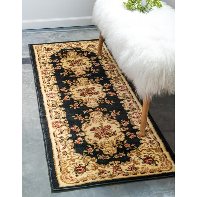 Rugs.com Chateau Collection Rug – 6 Ft Runner Cream Medium Rug Perfect For Hallways, Entryways
