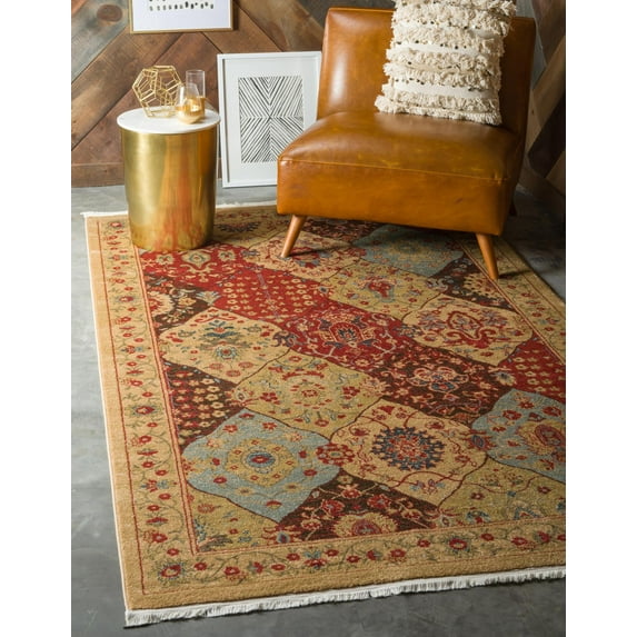 Rugs.com Chelsea Collection Rug – 3' 3 x 5' 3 Tan Medium Rug Perfect For Entryways, Kitchens, Breakfast Nooks, Accent Pieces