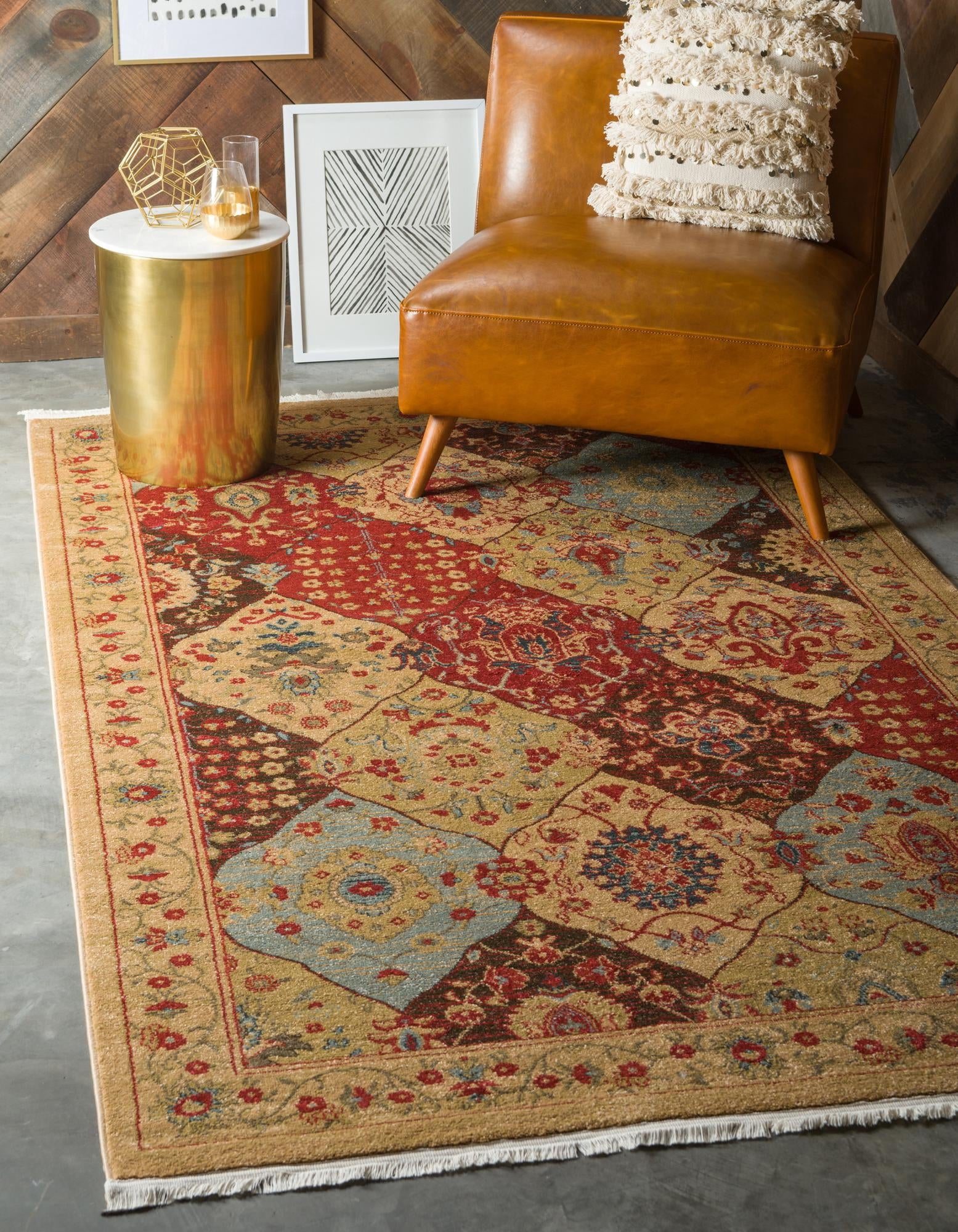 Rugs.com Chelsea Collection Rug – 5' x 8' Tan Medium Rug Perfect For ...