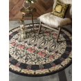 thumbnail image 1 of Rugs.com Chelsea Collection Rug – 6' Round Black Medium Rug Perfect For Kitchens, Dining Rooms, 1 of 6