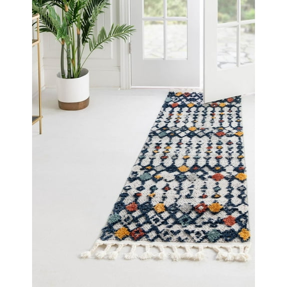 Rugs.com Cherokee Collection Rug – 12 Ft Runner Multi High Rug Perfect For Hallways, Entryways
