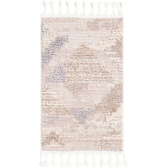 Rugs.com Cherokee Collection Rug – 2' x 3' Sand High Rug Perfect For Entryways, Kitchens, Breakfast Nooks, Accent Pieces