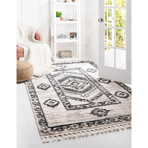 Rugs.com Cherokee Collection Rug – 5' x 8' Sand High Rug Perfect For Bedrooms, Dining Rooms, Living Rooms