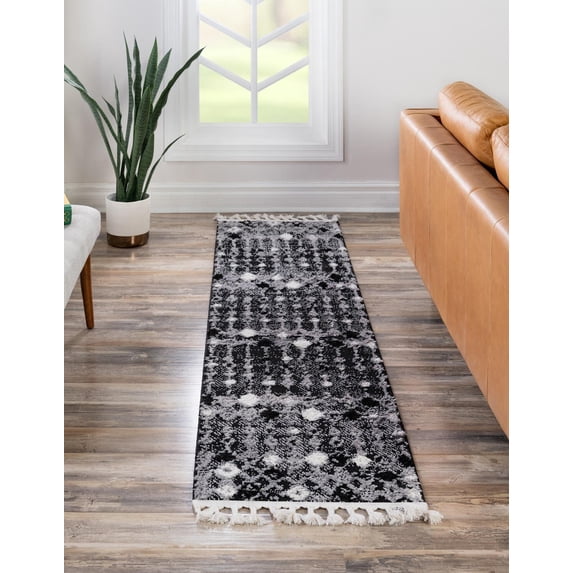 Rugs.com Cherokee Collection Rug – 6 Ft Runner Fossil Gray High Rug Perfect For Hallways, Entryways