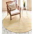 thumbnail image 1 of Rugs.com Chindi Cotton Collection Rug – 6 Ft Round Yellow Flatweave Rug Perfect For Kitchens, Dining Rooms, 1 of 9