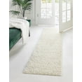 thumbnail image 1 of Rugs.com Comfort Solid Shag Collection Rug – 16 Ft Runner Snow White Shag Rug Perfect For Hallways, Entryways, 1 of 9