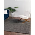 thumbnail image 1 of Rugs.com Comfort Solid Shag Collection Rug – 7 Ft Square Graphite Gray Shag Rug Perfect For Living Rooms, Kitchens, Entryways, 1 of 9